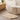 Beige organic cotton bath mat with textured loop pile - reversible rug for the bathroom.