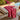 Red and pink beach towel in large size. Organic cotton eco towels.